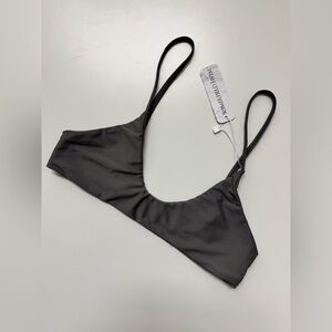NWT Somerfield Swim Boracay Scoop Bikini Top Full Moon Grey Size M